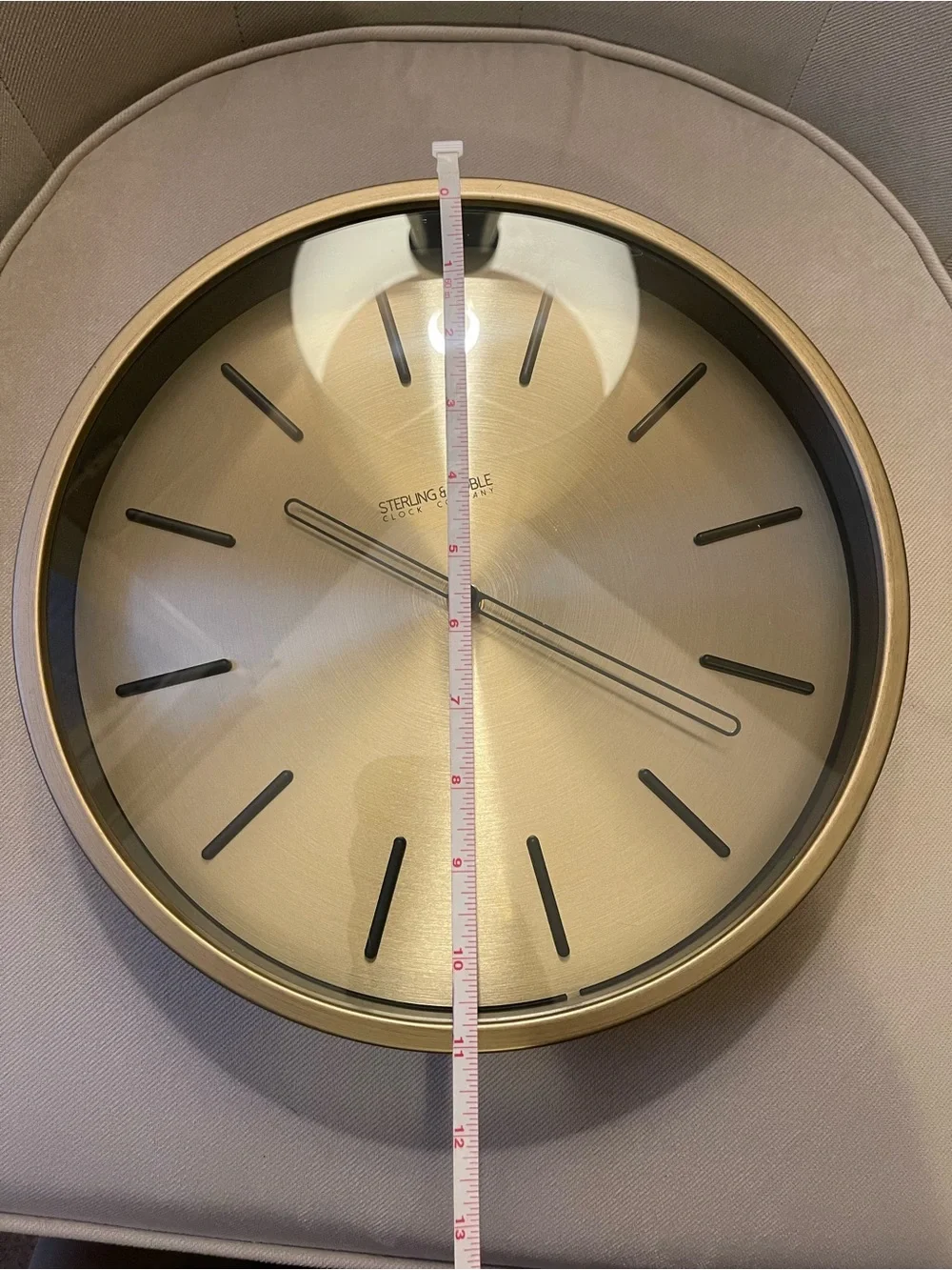 Mid-Century Modern Gold Wall Clock